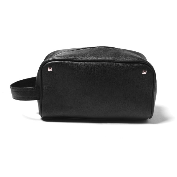 Leather Dopp Kit - Black - DÖTCH CLUB