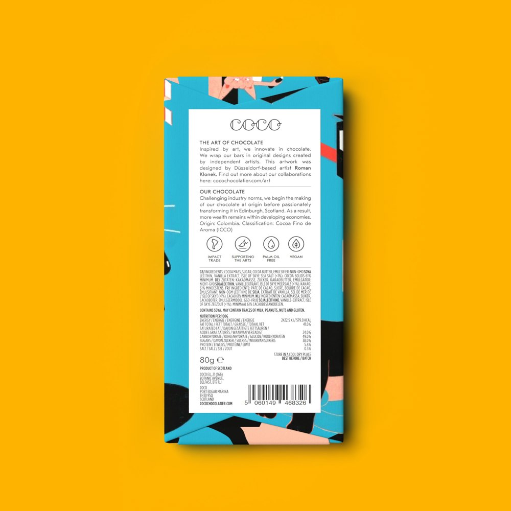 Coco Isle of Skye Sea Salt Dark Chocolate