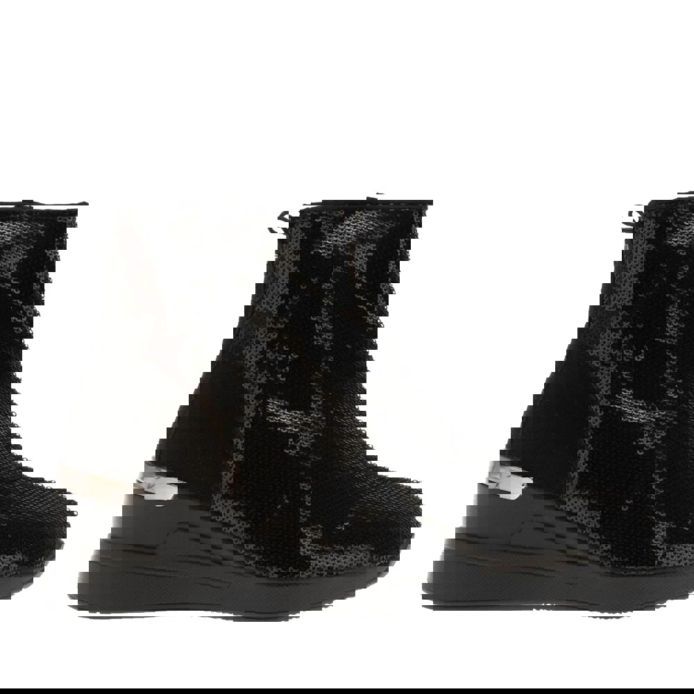 Dune London Womens/Ladies Effecting Sequins Wedge Boots - Black