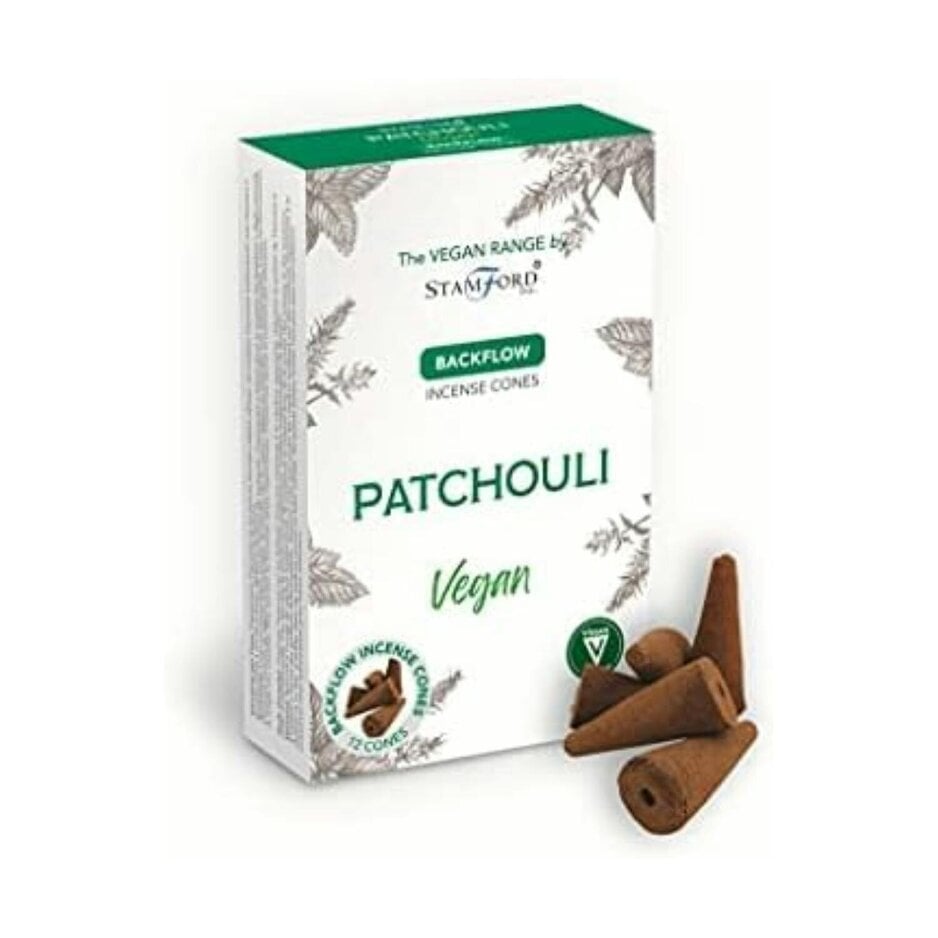 Stamford Vegan Patchouli Backflow Incense Cones, 72 cones