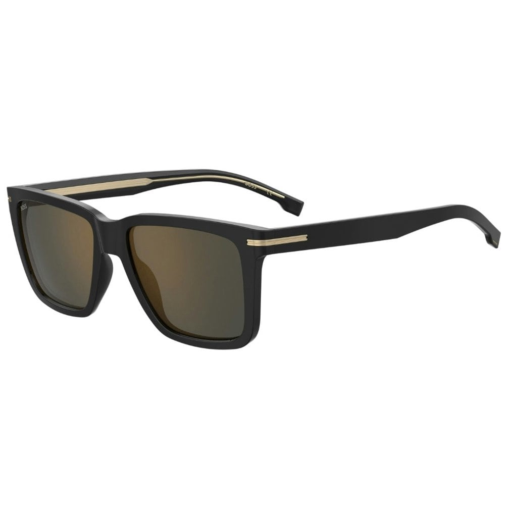 Hugo Boss Gold Detail Black Frame Grey Bronze SP Lens Sunglasses