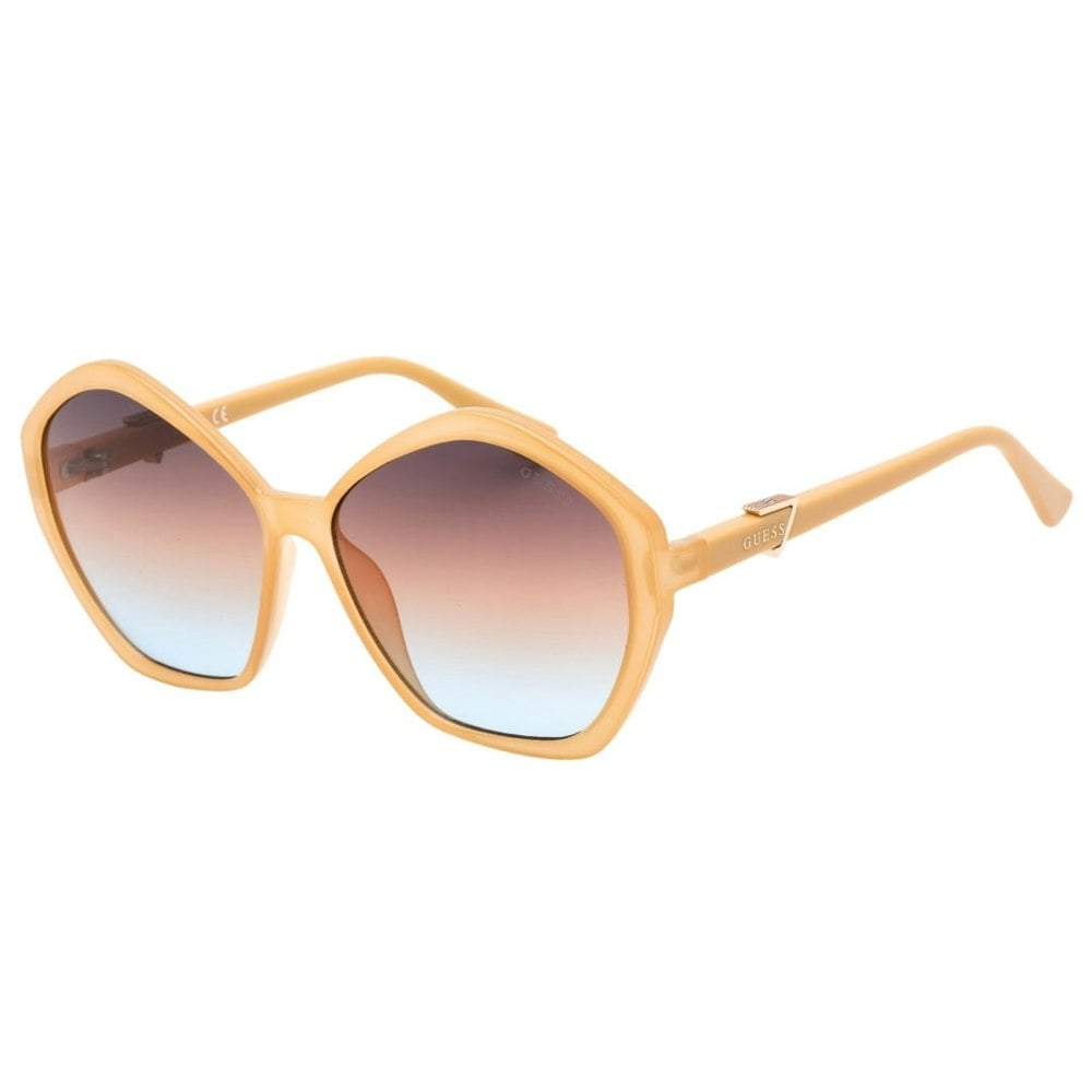 Guess Gradient Brown Lens Shiny Beige Sunglasses