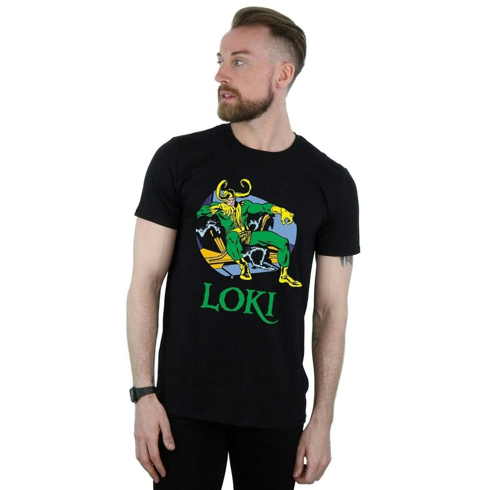Marvel Mens Loki Throne T-Shirt - Black