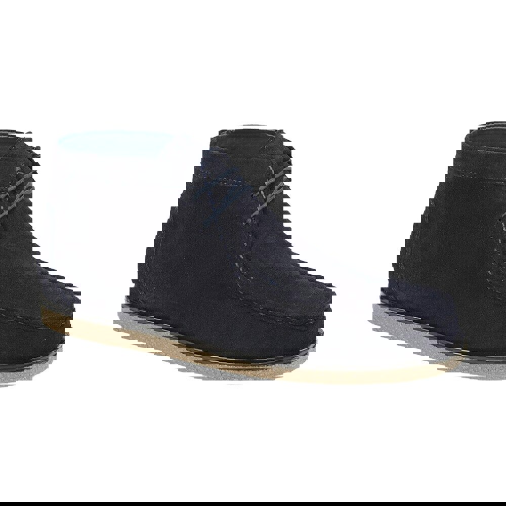 Roamers Men's Suede Ankle Boots - Navy Blue