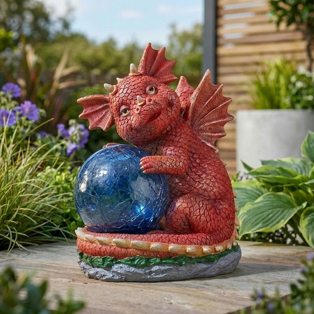 Garden Greatness Solar Dragon Garden Ornament Light