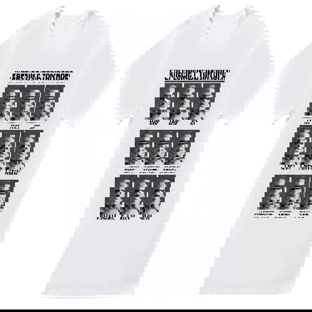 Star Wars Unisex Adult Expressions Of Stormtrooper T-Shirt - White