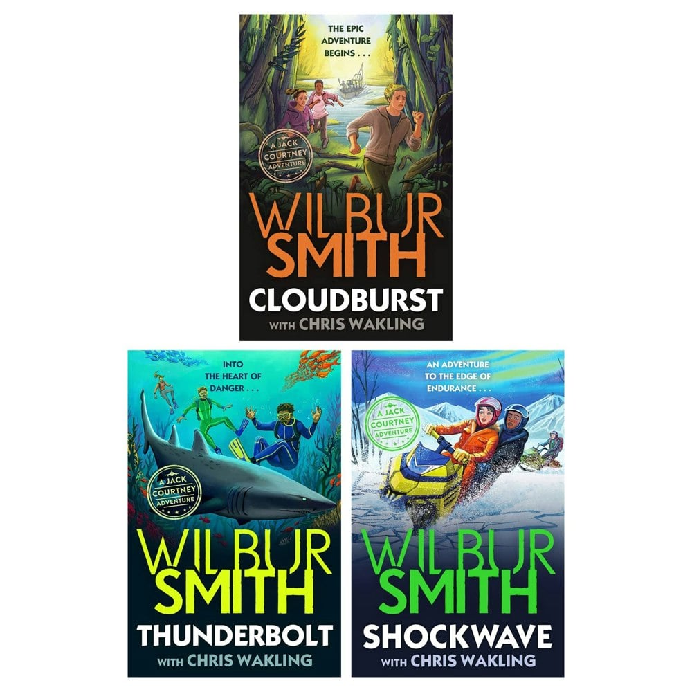 Jack Courtney Adventures Series 3 Book Set by Wilbur Smith (Cloudburst, Thunderbolt & Shockwave)