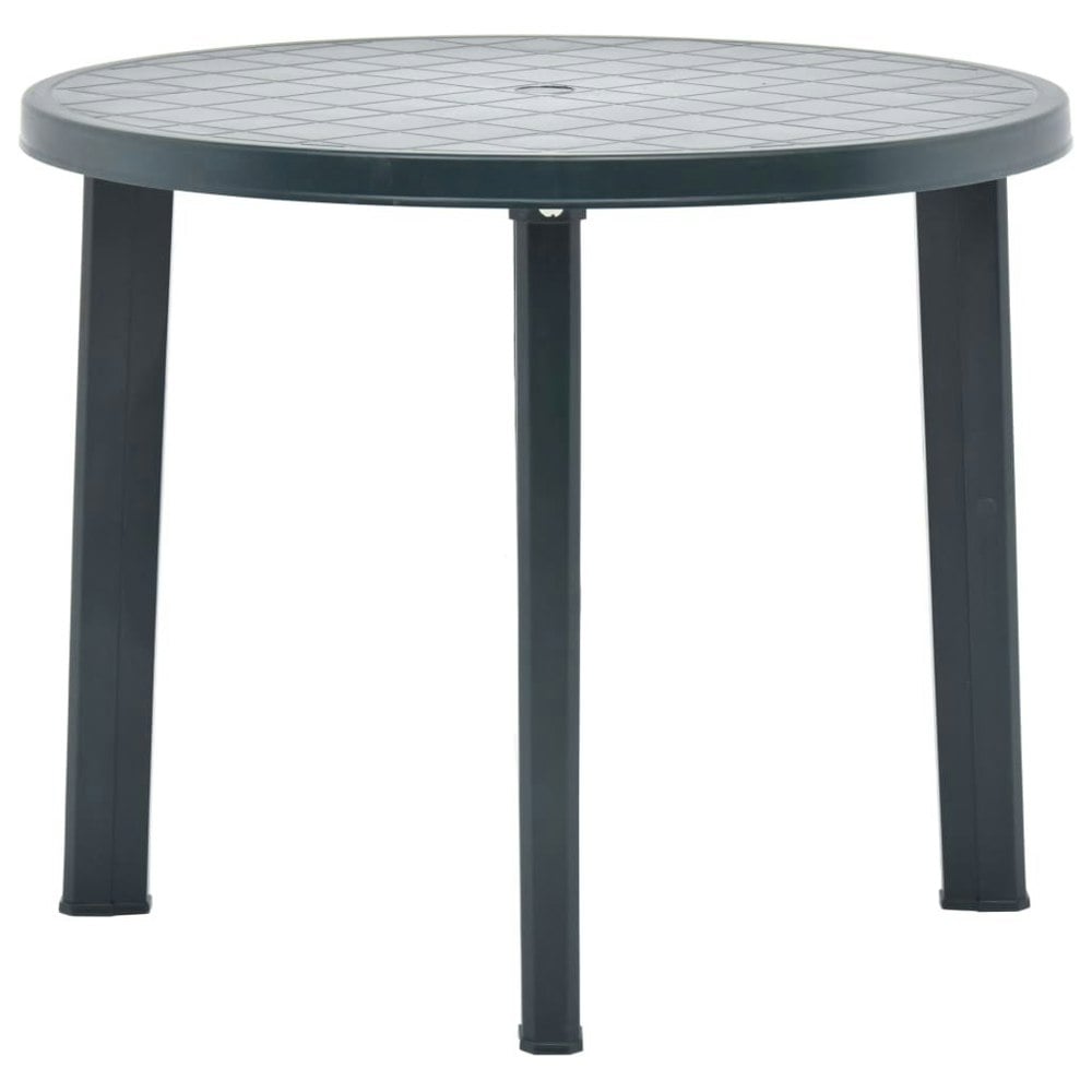 Berkfield Garden Table Green 89 cm Plastic