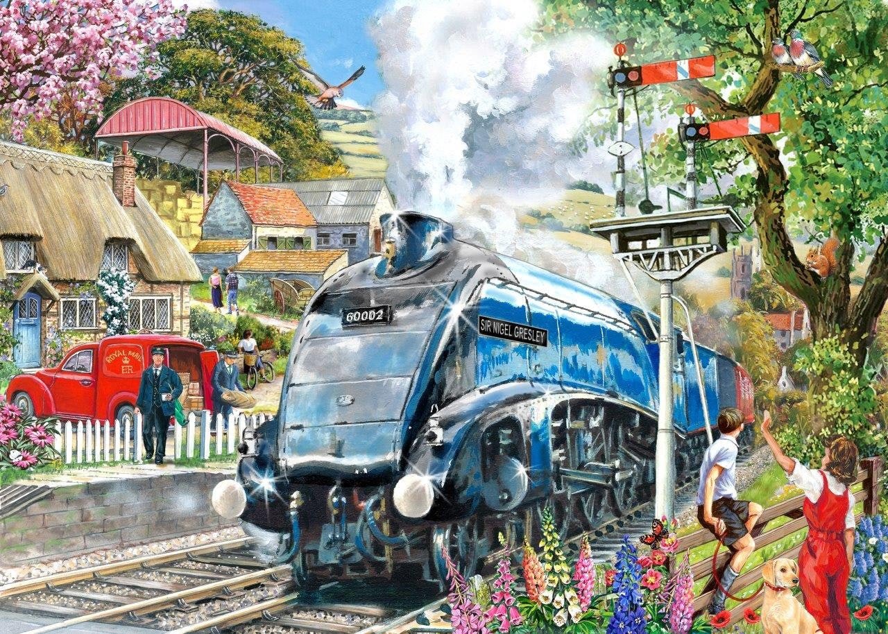 The House of Puzzles Knight Train - BIG 500 Piece Jigsaw Puzzle