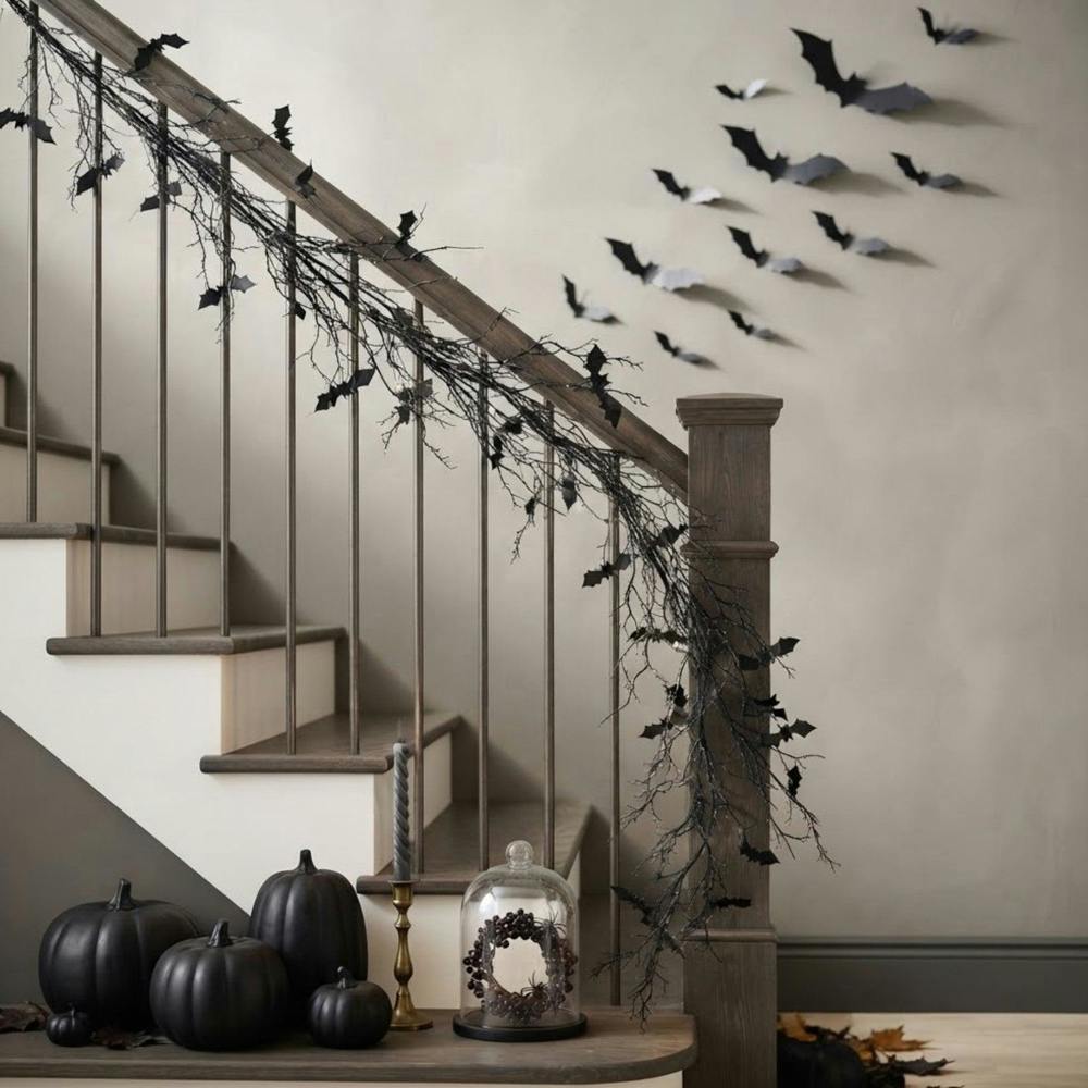 Garden Greatness 6ft Spooky Bat Halloween Garland