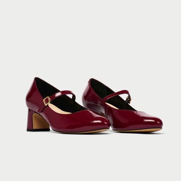 Helena ox blood patent leather heels