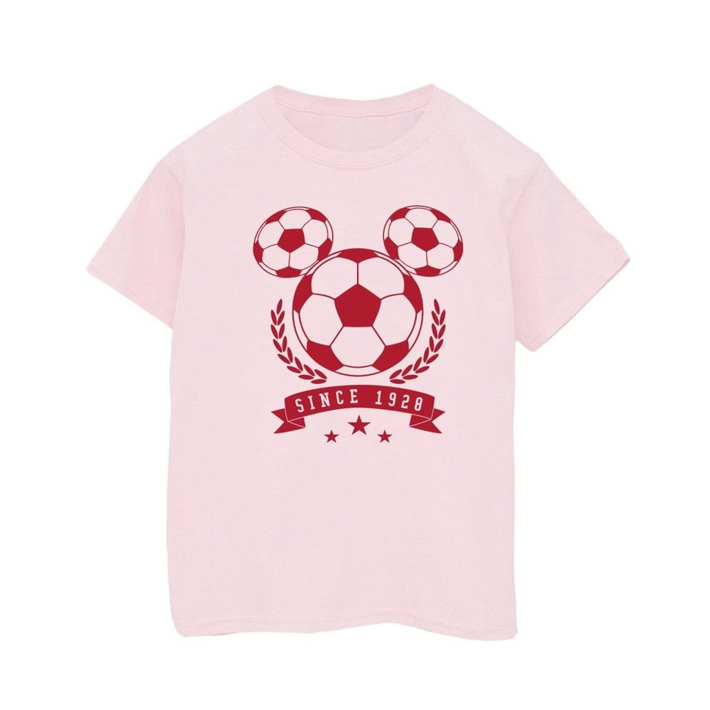 Disney Boys Mickey Football Head T-Shirt - Baby Pink