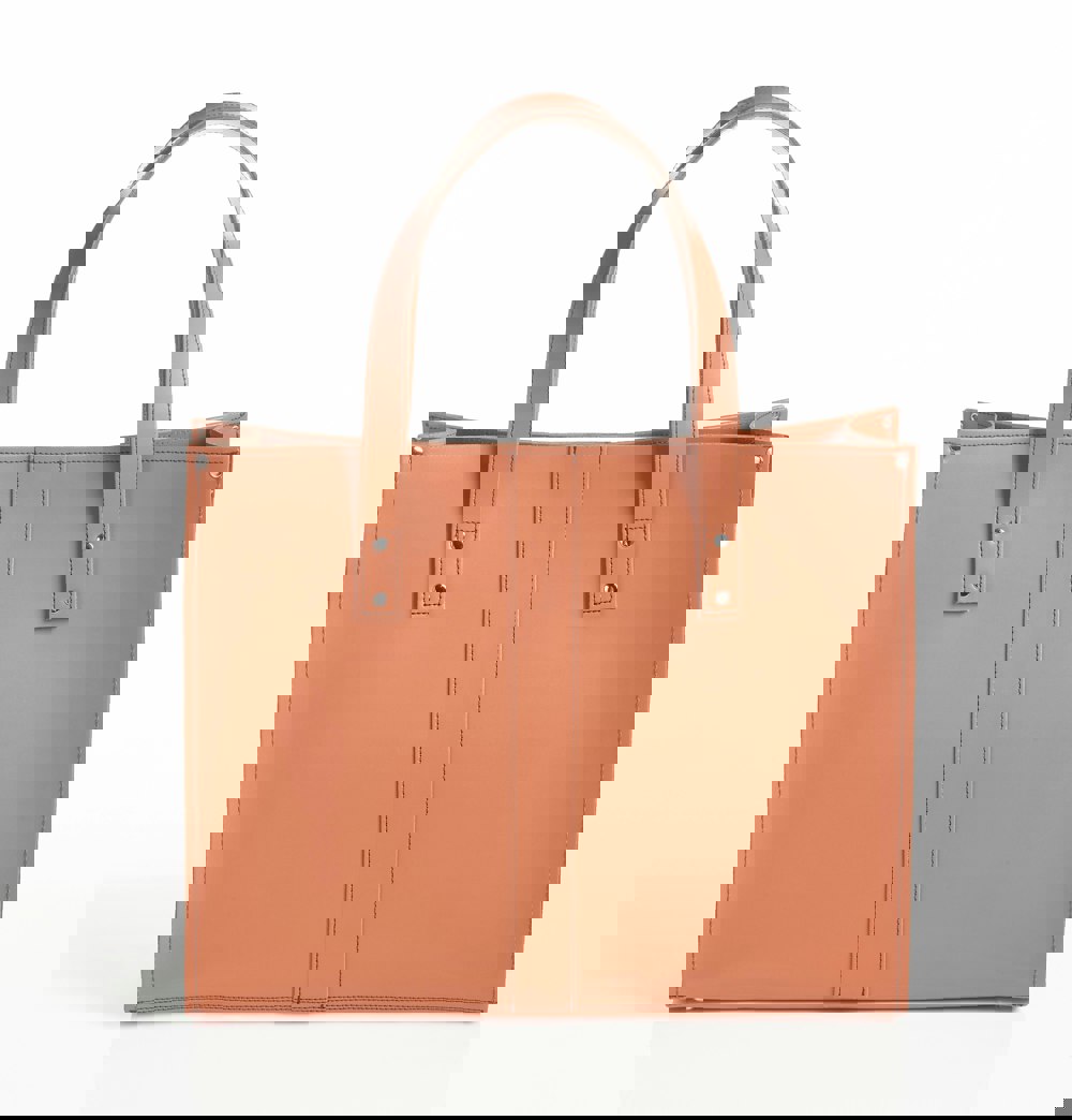 Zatchels Handmade Leather Shopper - Burnt Orange