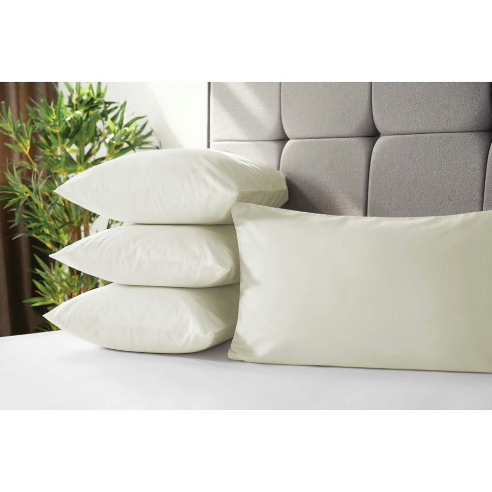 Belledorm Percale Housewife Pillowcase (Pack of 4) - Ivory