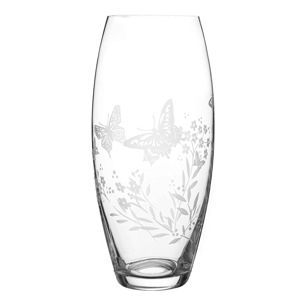 Diamante Butterfly Barrel Vase - 30cm