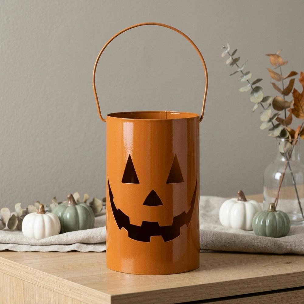 Garden Greatness Decorative Pumpkin Lantern With Handles