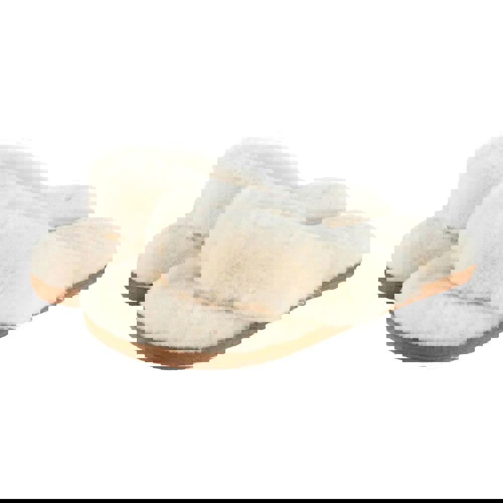 Eastern Counties Leather Women's Sheepskin Flip Flops - Apricot
