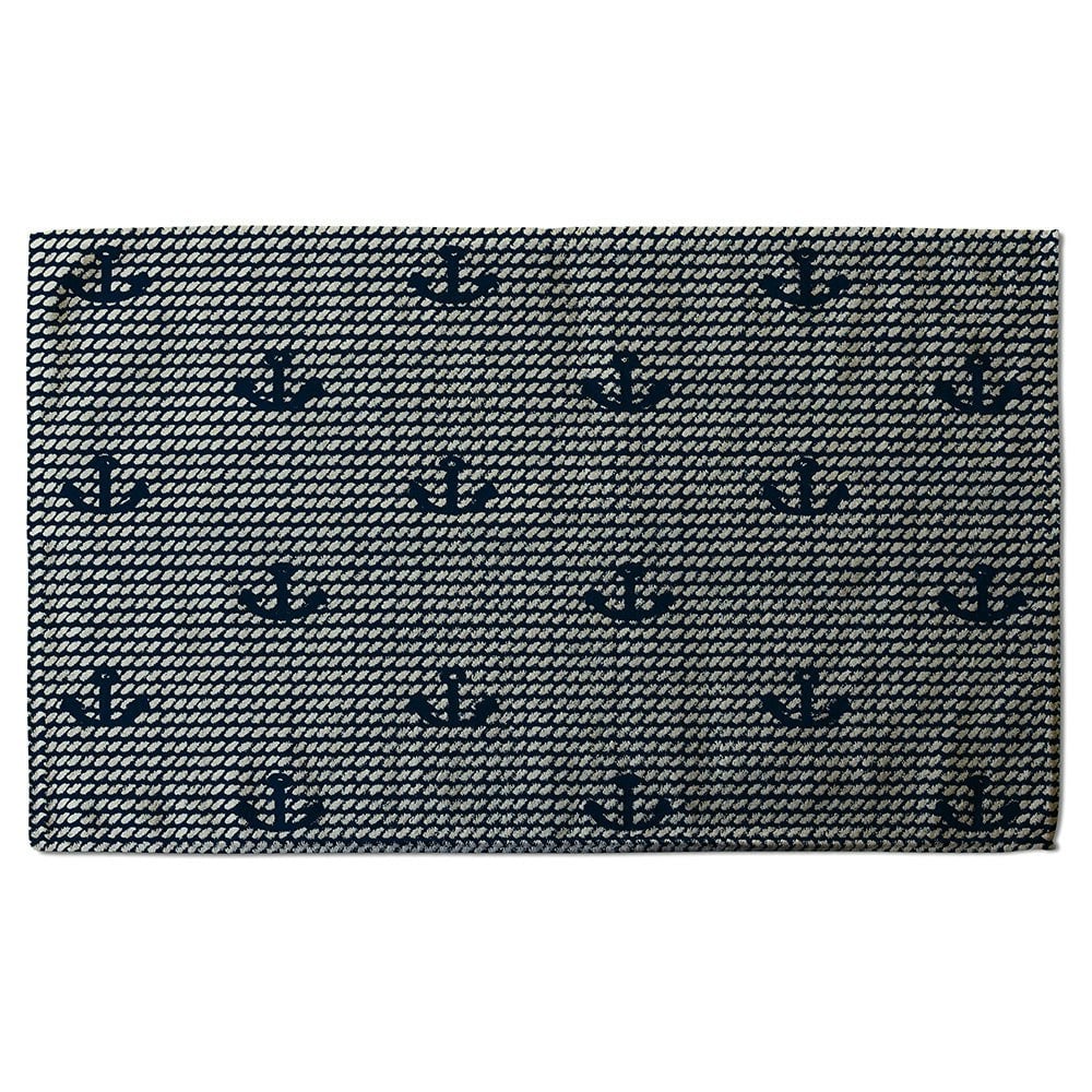 Benjamin Tate Design Anchors on Rope Pattern (Bath Towel)