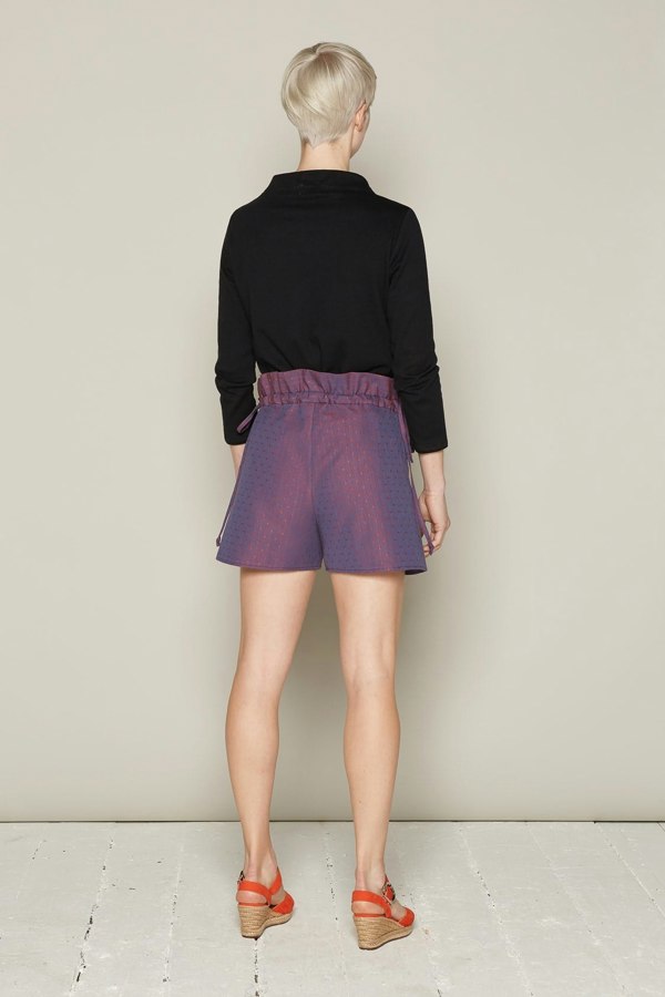 Bo Carter Holly Shorts in Organic Cotton - Purple Dots