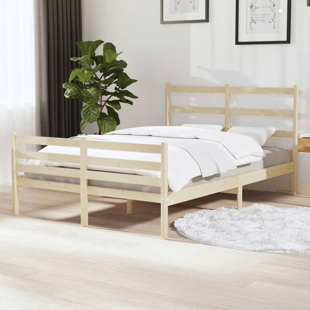 Berkfield Bed Frame Solid Wood Pine 120x190 cm Small Double