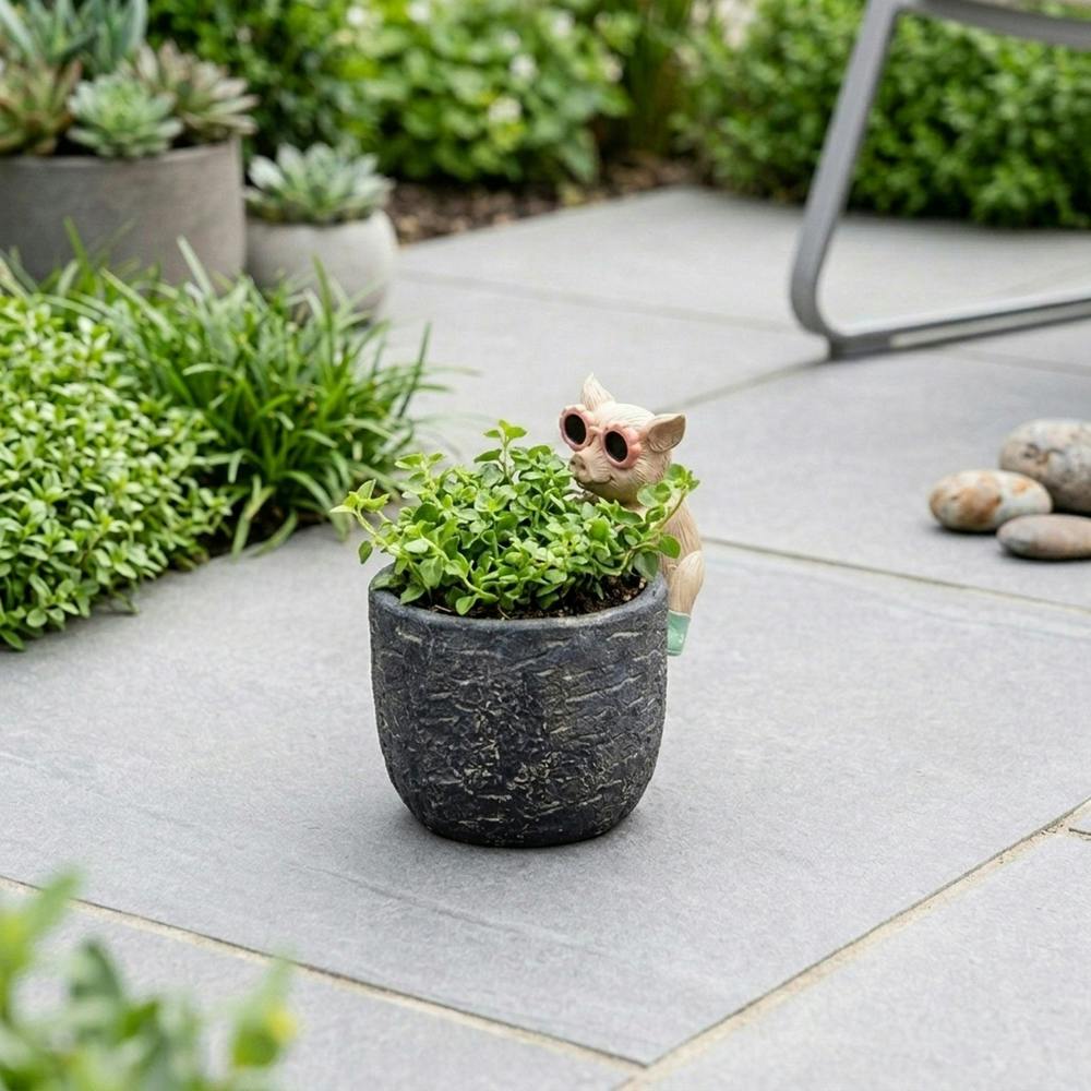Garden Greatness Playful Pig Glasses Pot Hanger