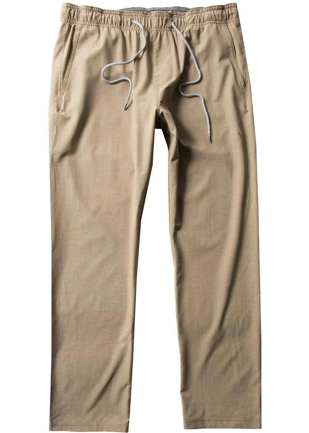 VIssla Hemp No See Ums Eco Elastic Pant - Khaki - L