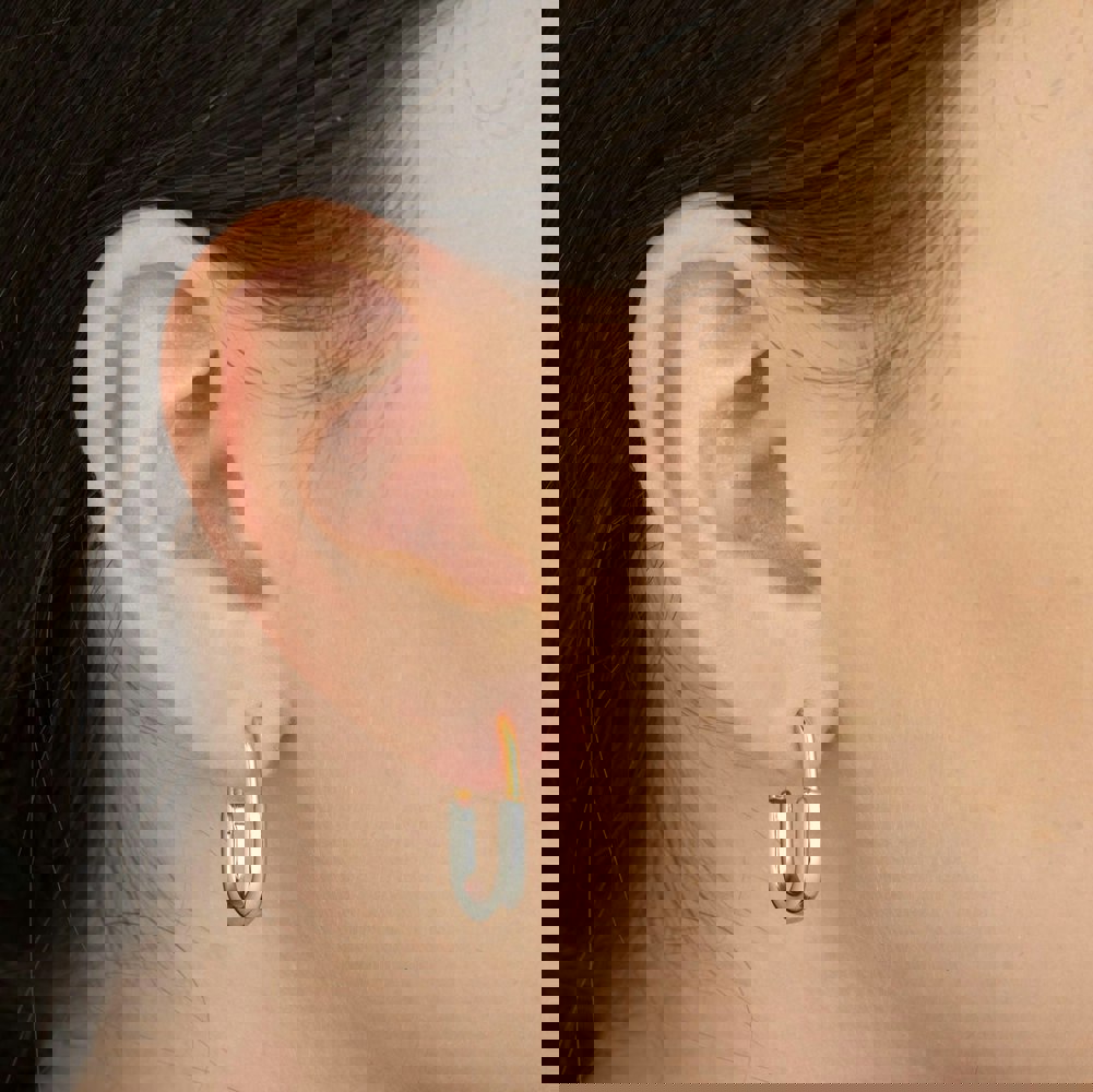 Gold Trip Two Tone U Hoops
