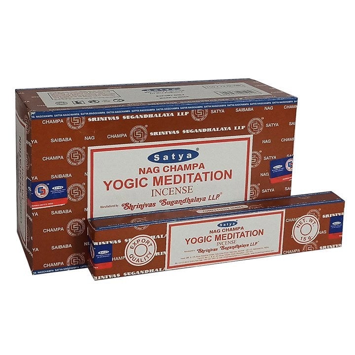 Serano Set of 12 Packets of Yogic Meditation Incense Sticks by Satya