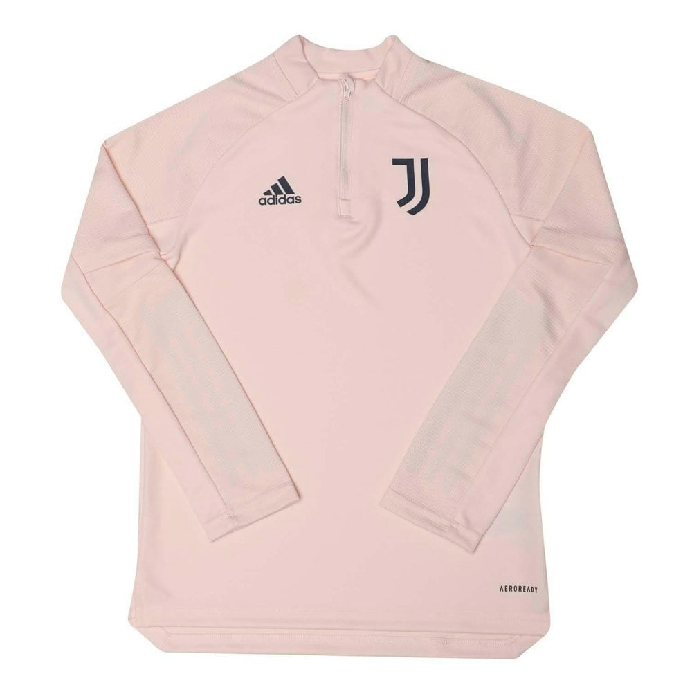 Adidas Childrens/Kids 2020/21 Juventus FC Quarter Zip Training Top - Pink