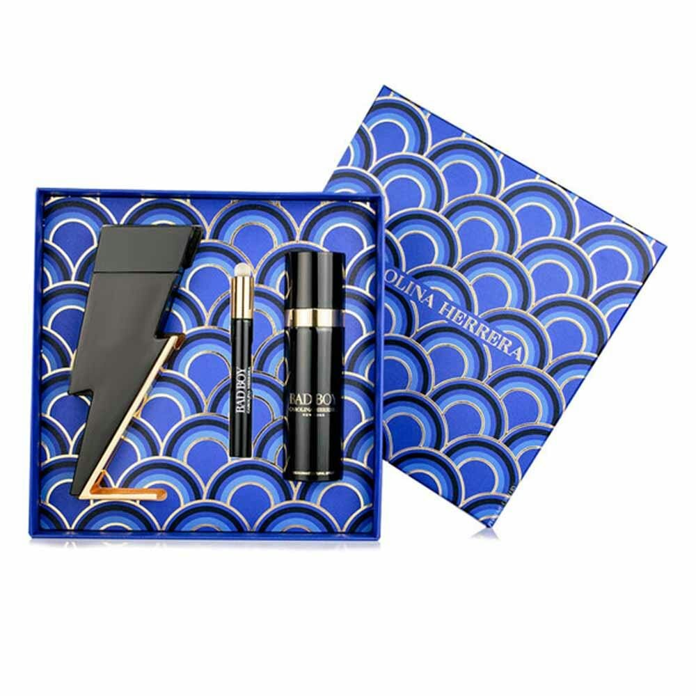 Carolina Herrera Bad Boy Men's Gift Set (100ml EDT + 100ml Deodorant Spray + 10ml EDT)