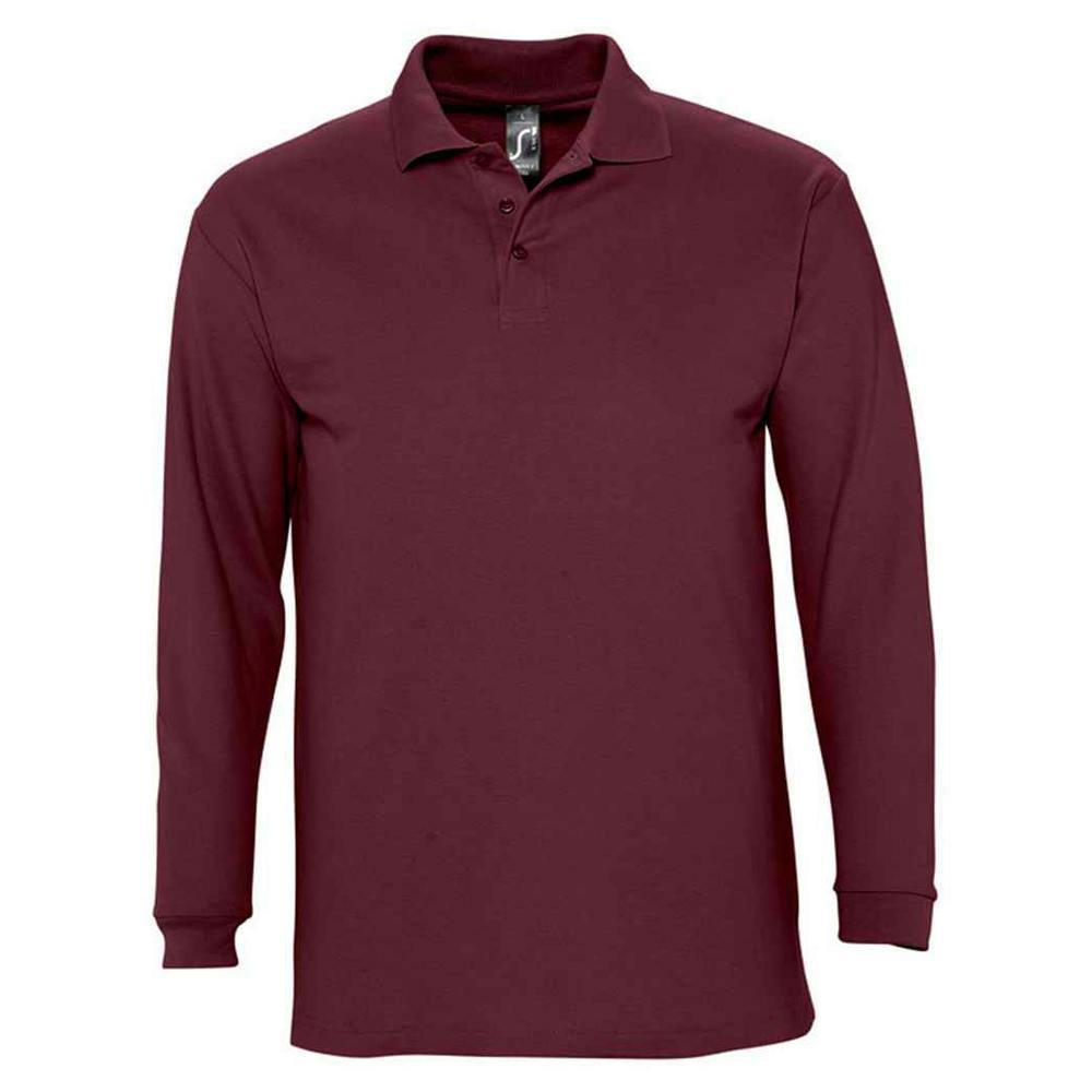 SOLS Unisex Adult Winter II Long-Sleeved Polo Shirt - Burgundy - Burgundy