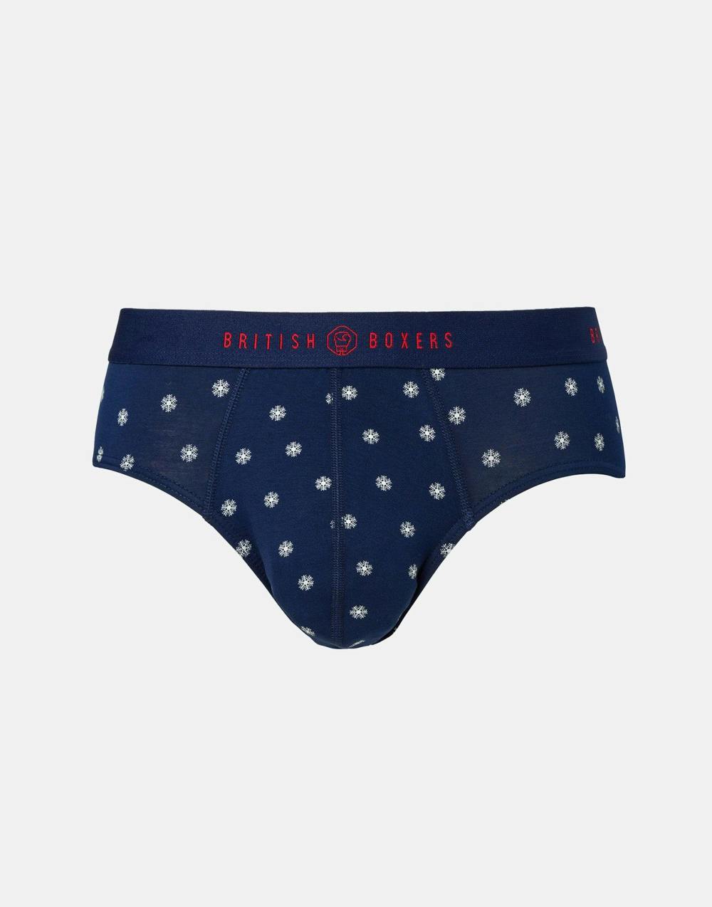 British Boxers Men's Bamboo Brief - Let it Snow!