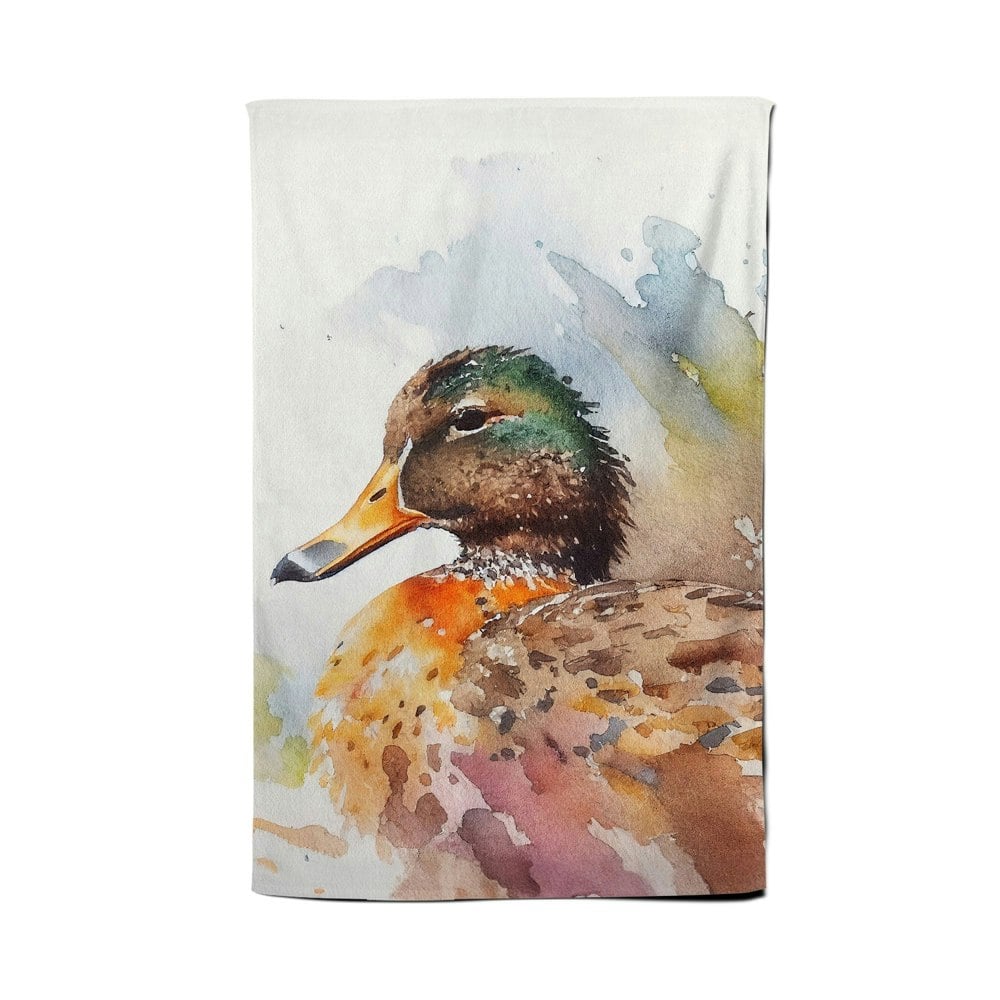 Warren Reed Mallard Watercolour Tea Towel