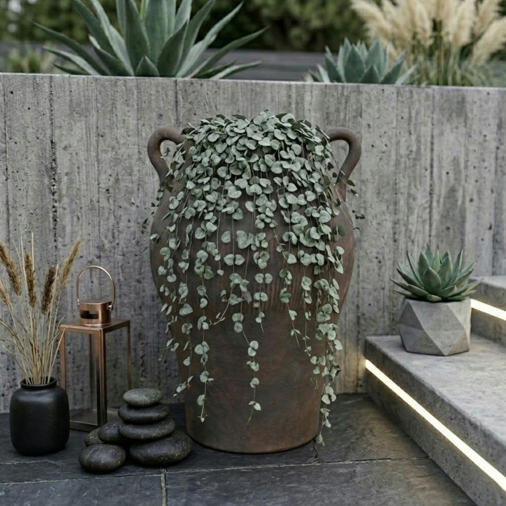 Garden Greatness Antique Verdant Terracotta Roman Jar