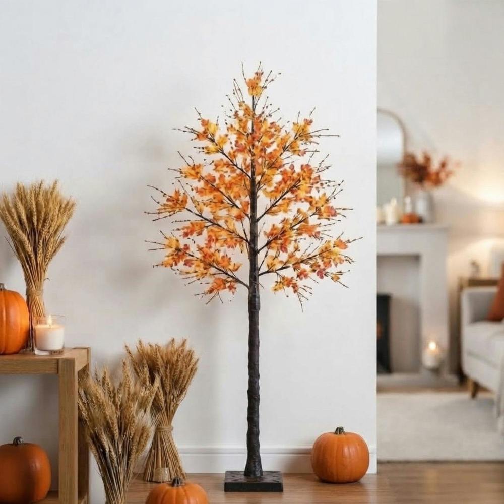 Garden Greatness Illuminated Autumn Maple Leaf Tree Ornament