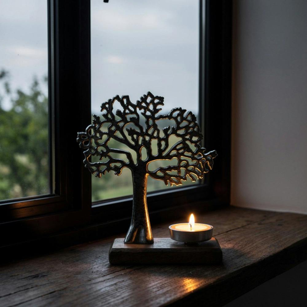 Garden Greatness Tree Of Life Tealight Candle Holder