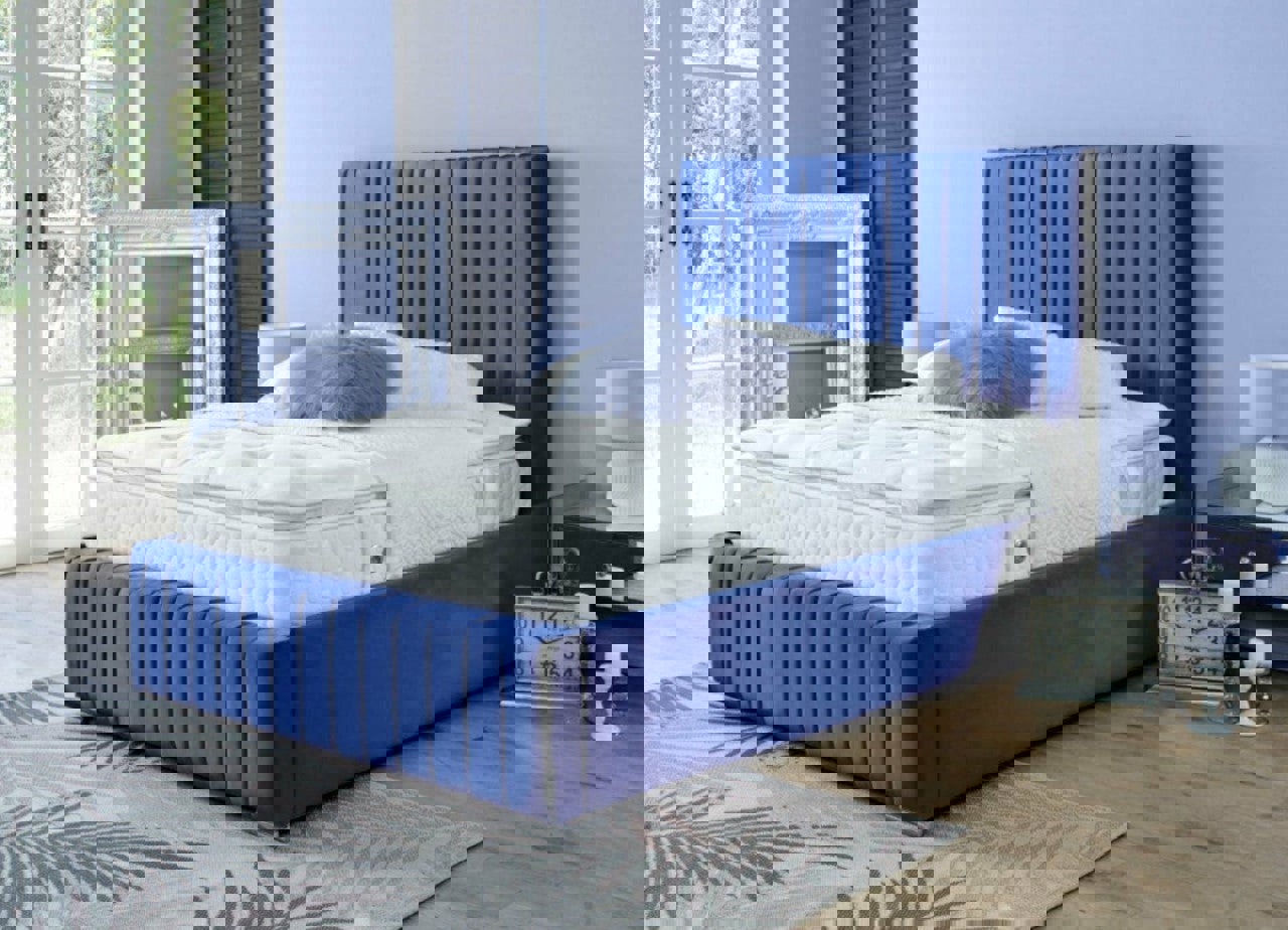DS Living Savoy Bed - Double - 4ft6 - Blue