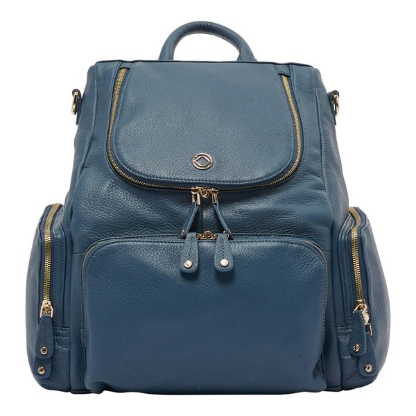 KeriKit England Amber Leather Backpack - Denim Blue