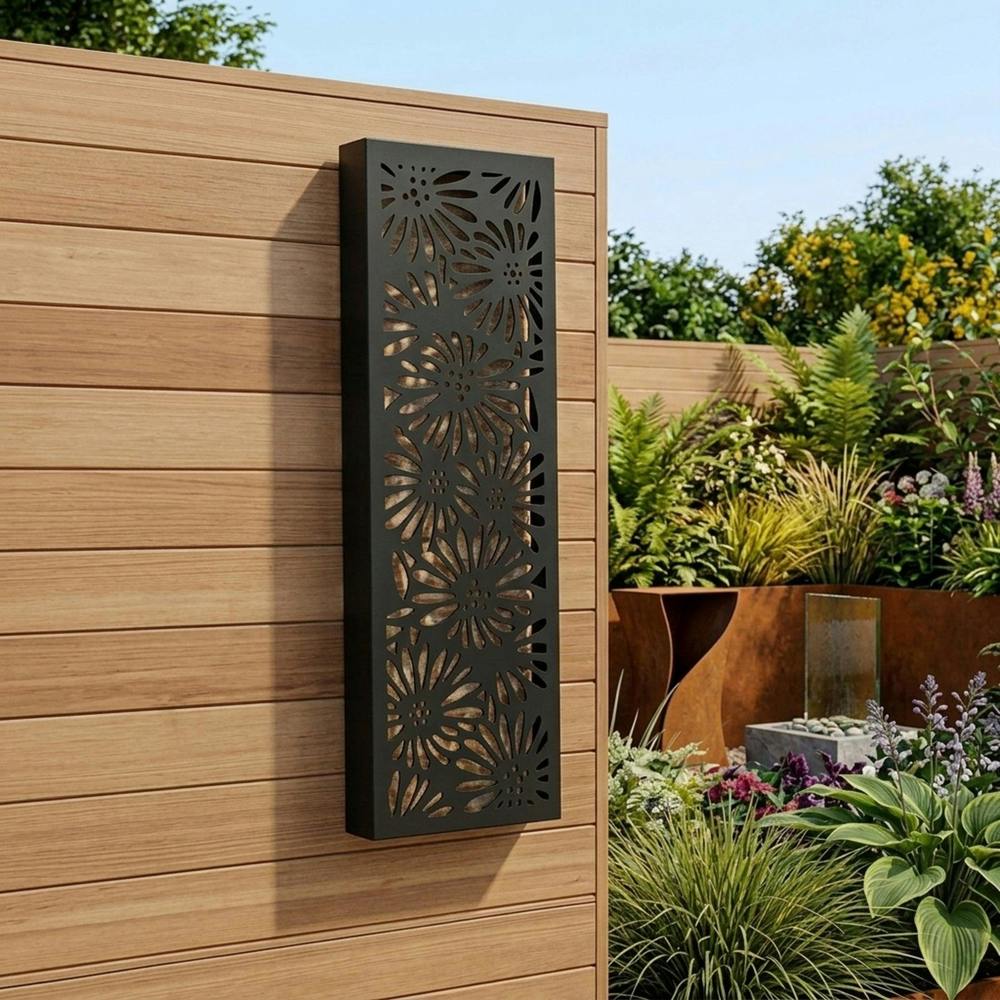 Garden Greatness Lunaria Solar Sunflower Wall Art Panel