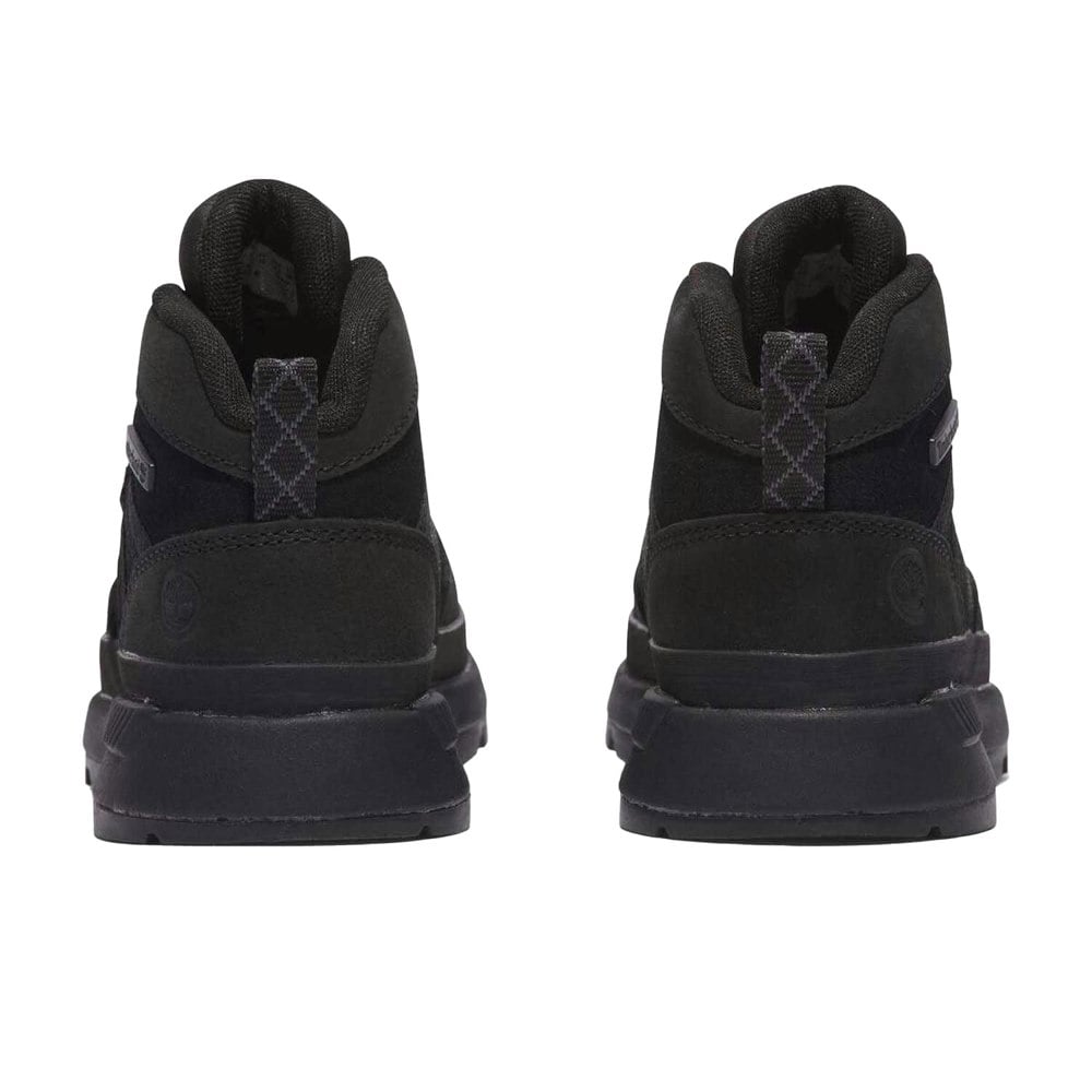 Timberland Kids Euro Trekker Leather Lace Up Mid Boots - Black