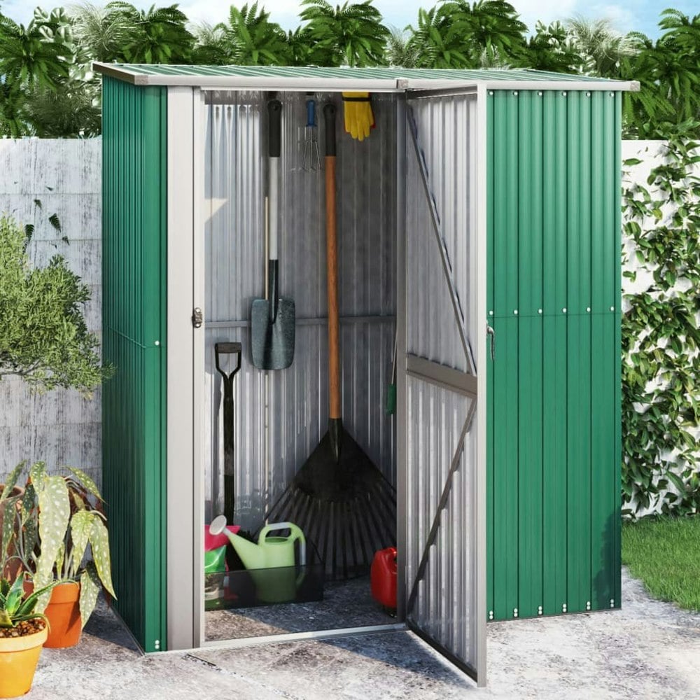 Berkfield Garden Shed Green 180.5x97x209.5 cm Galvanised Steel