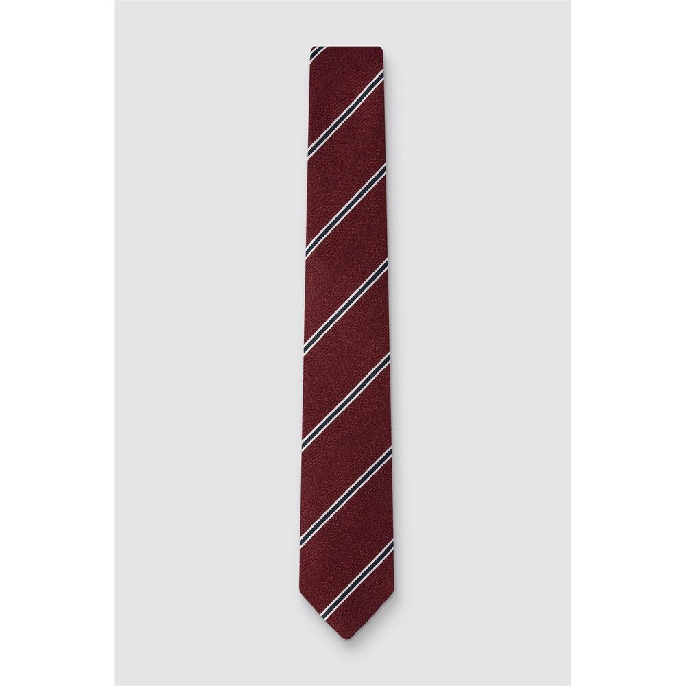 Antique Rogue Burgundy Textured Stripe Tie