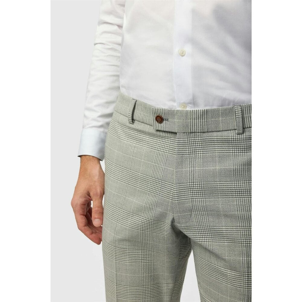 Antique Rogue Slim Fit Astor Monochrome Check Trouser