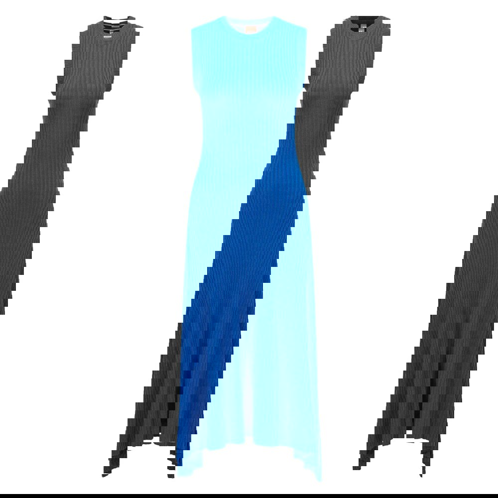 Boss Womens/Ladies Flenda Knitted Midi Dress - Blue