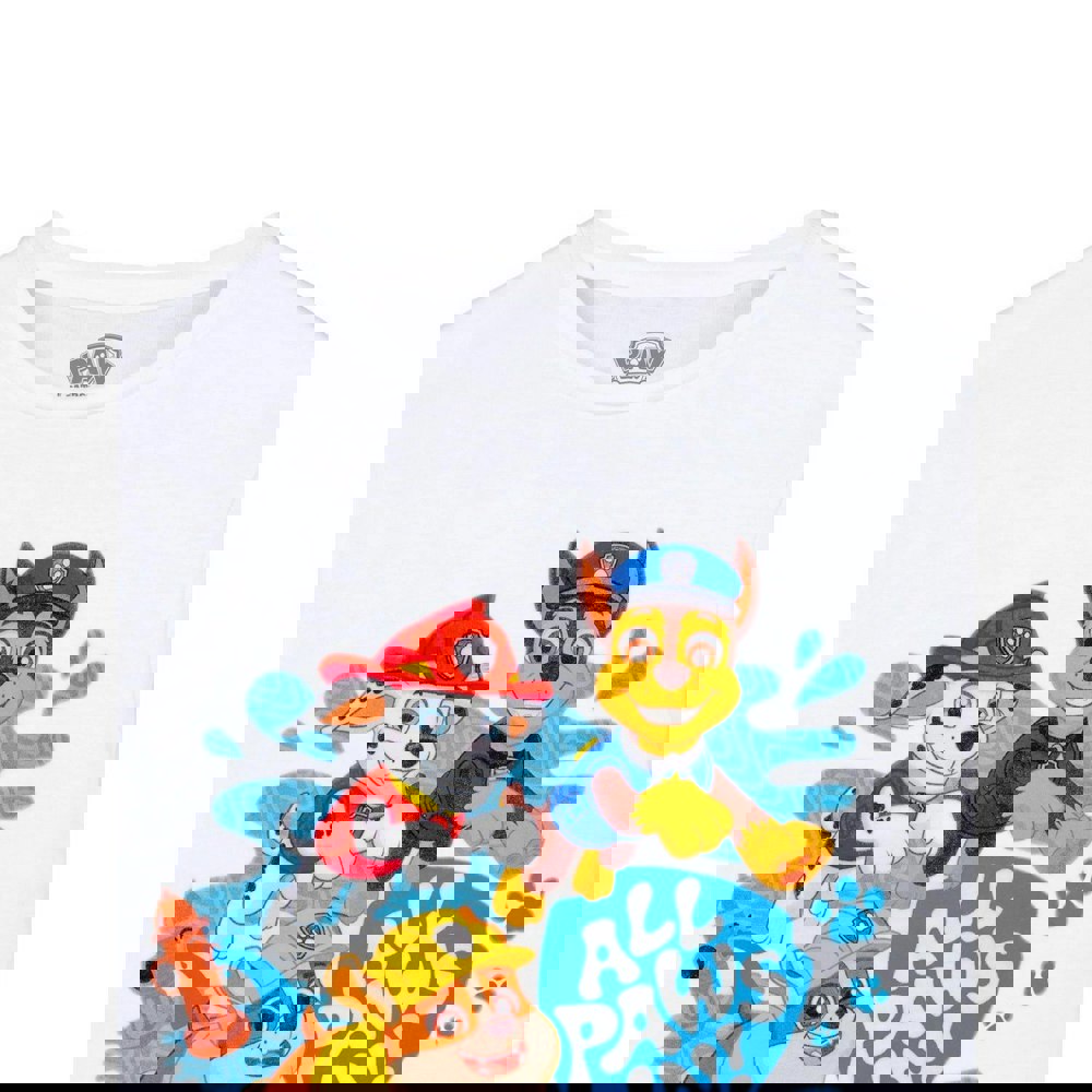 Paw Patrol Childrens/Kids All Paws In! T-Shirt - White/Multicoloured