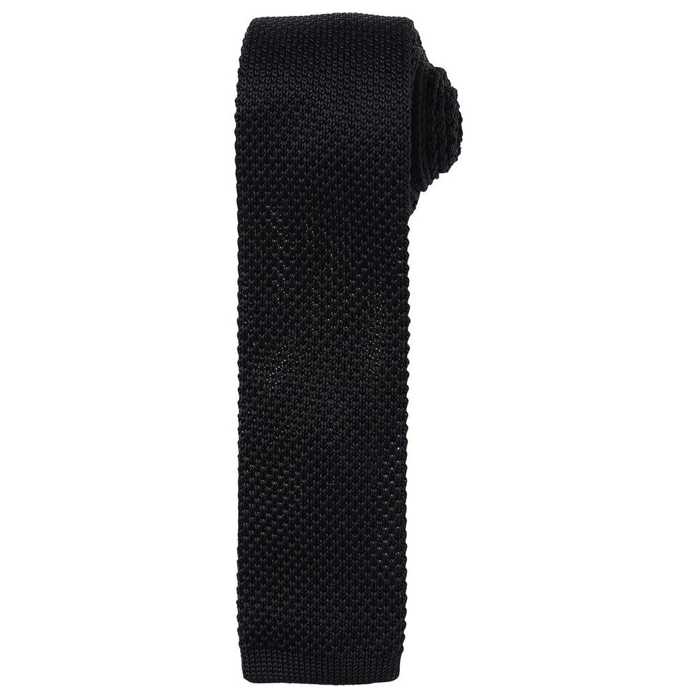 Premier Unisex Adult Slim Knitted Tie - Black - One Size - Black