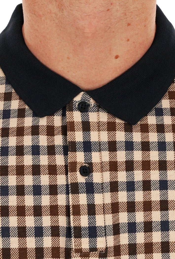 Aquascutum Men's Iconic Club Check Polo Shirt