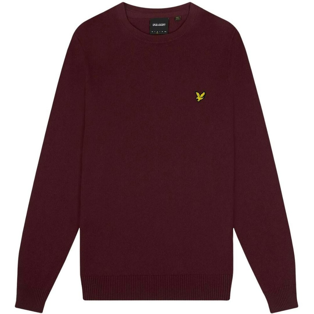 Lyle & Scott Cotton Merino Pull-over Jumper - Burgundy