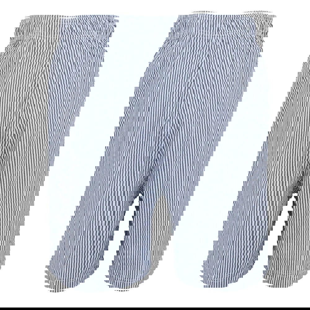 Regatta Mens Loras Stripe Seersucker Swim Shorts - Navy