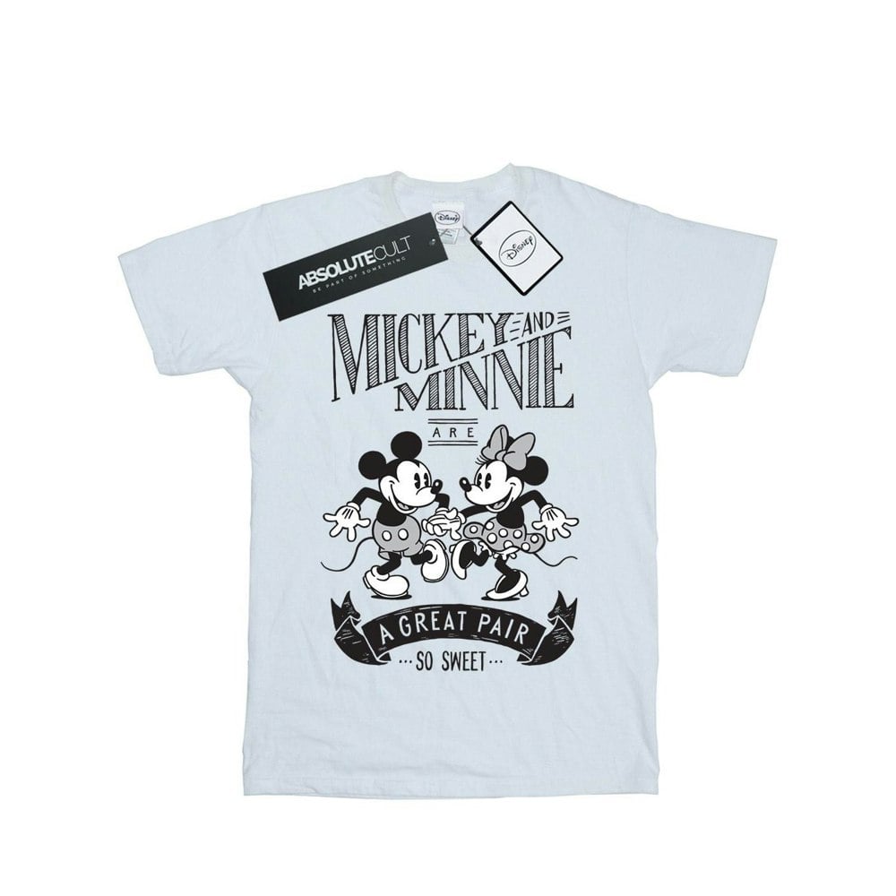 Disney Mens Mickey And Minnie Mouse Great Pair T-Shirt - White